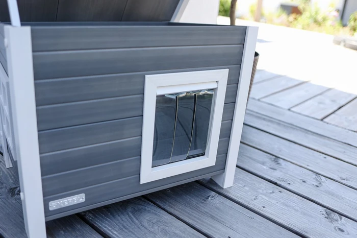 Kerbl ECO-Katzenhaus Eli, grau/weiß