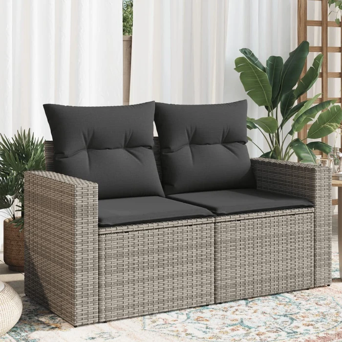 vidaXL Gartensofa/Gartenbox 2-Sitzer mit Kissen