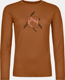 Ortovox 185 Merino Mountain Cutout Funktionsshirt langarm bristle brown (Damen)