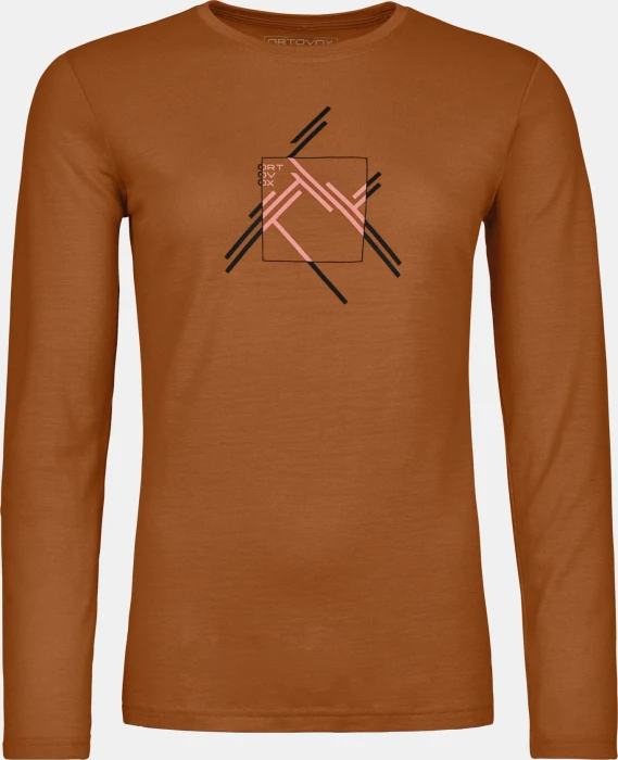 Ortovox 185 Merino Mountain Cutout Funktionsshirt langarm bristle brown (Damen)