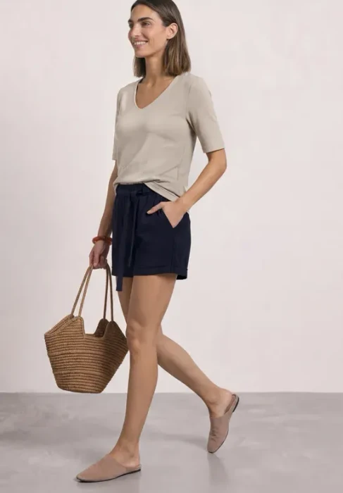 Street One Basic Palmira T-Shirt kurzarm clay sand (Damen)