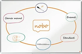 Nobo Whiteboard Premium Plus, weiß, 100x150cm