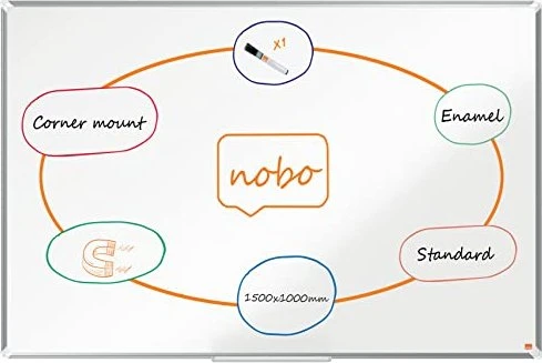 Nobo Whiteboard Premium Plus, weiß, 100x150cm