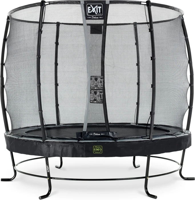 Exit Toys Elegant Premium mit Deluxe Sicherheitsnetz 253cm Trampolin schwarz