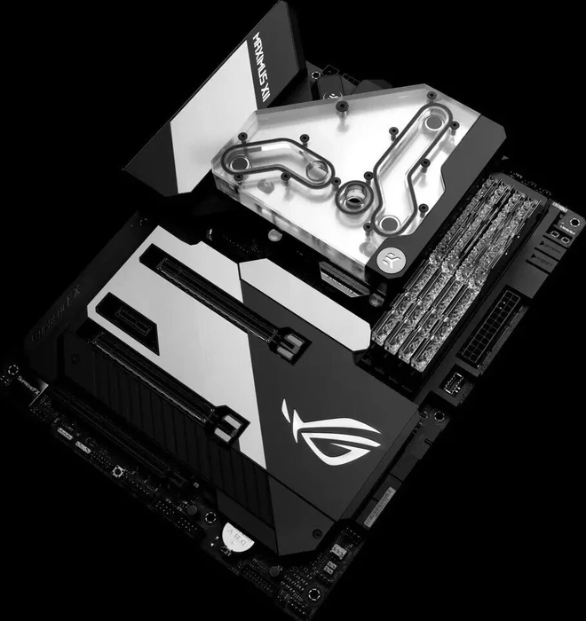 EK Water Blocks Quantum Line EK-Quantum Momentum ASUS ROG Maximus XII Formula D-RGB VRM Bridge, Nickel, Acryl