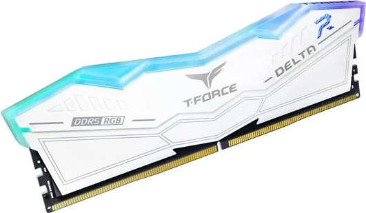 TeamGroup T-Force DELTA RGB weiß UDIMM 32GB Kit, DDR5-6400, CL32-39-39-84, X8