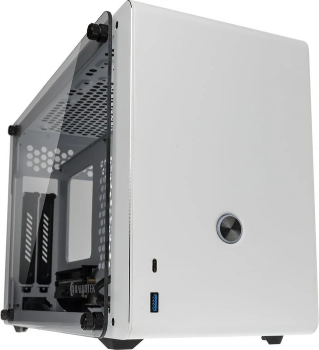 Raijintek Ophion, weiß, Glasfenster, Mini-ITX