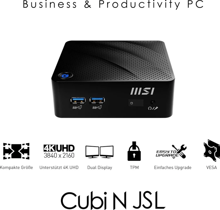 MSI Cubi N JSL-071DE, Pentium Silver N6000, 4GB RAM, 128GB SSD