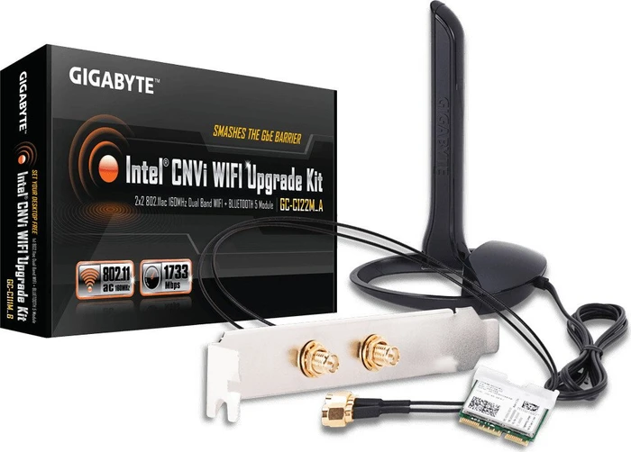 GIGABYTE GC-CI22M_A (Rev. 1.0), 2.4GHz/5GHz WLAN, Bluetooth 5.1 LE, M.2/E-Key 2230 CNVi