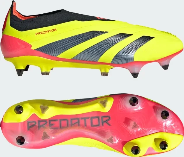 adidas Predator 24 Elite Laceless SG semi solar slime/solar red/core black
