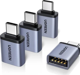 Ugreen USB-Adapter, USB-A 3.1 [Buchse] auf USB-C 3.1 [Stecker], schwarz, 4er-Pack (40702P4A)
