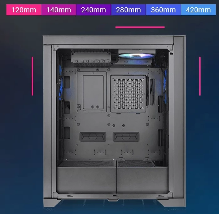 Thermaltake CTE T500 TG ARGB, schwarz, Glasfenster
