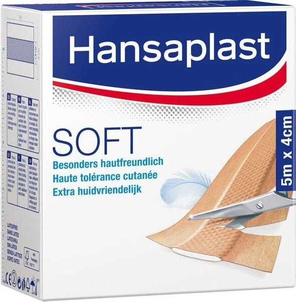 Hansaplast Soft, 4cm x 5m, 1 Stück