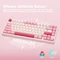 Wobkey Rainy 75 Standard, rosa, LEDs RGB, HMX Violet Linear, USB/Bluetooth, US Vorschaubild