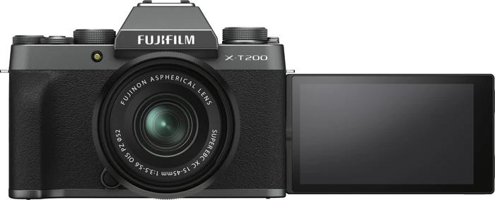 Fujifilm X-T200 dunkelsilber mit Objektiv Fujinon XC 15-45mm 3.5-5.6 OIS PZ