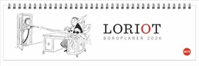 Heye Tischkalender 1 Woche/1 Seite 2026, 325x93mm quer, Loriot, 56 Blatt