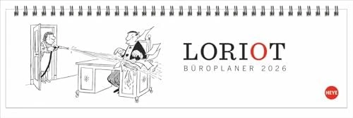 Heye Tischkalender 1 Woche/1 Seite 2026, 325x93mm quer, Loriot, 56 Blatt