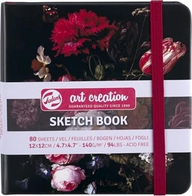 Royal Talens Skizzenbuch Motiv Blumen, 120x120mm, glatt, 80 Blatt