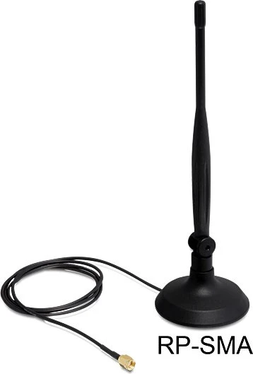 DeLOCK WLAN Antenne, 2.4GHz, 4dBi, RP-SMA (Buchse), omnidirektional