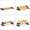 Relaxdays 2in1 Bettisch und Stehpult, Notebook-Stand bis 15", grau Vorschaubild
