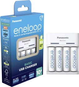 Panasonic eneloop Basic USB Charger BQ CC61 + 4x eneloop AA 1900mAh