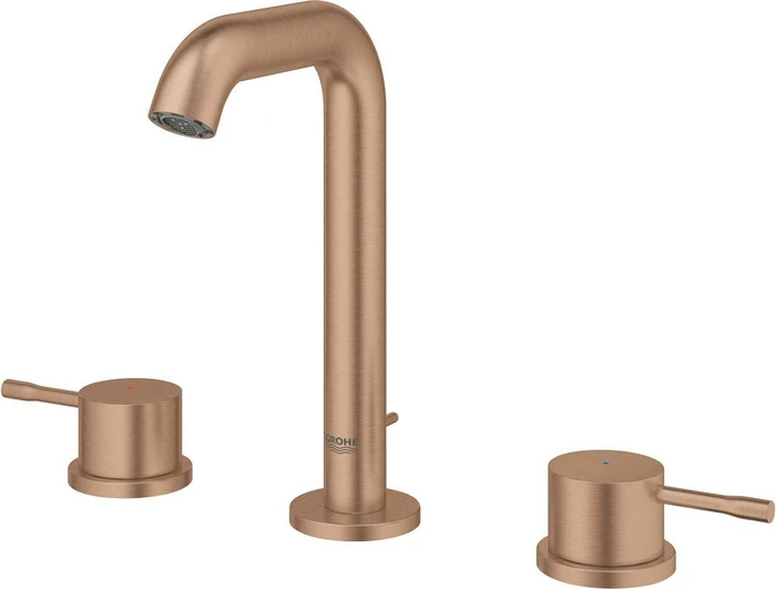 Grohe Essence 3-Loch Waschbeckenarmatur 1/2" M-Size mit Ablauffernbedienung warm sunset gebürstet
