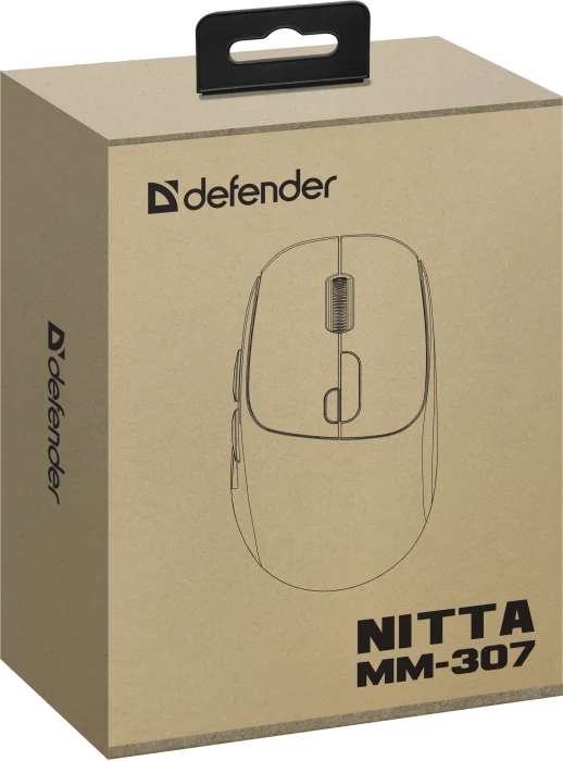 Defender Nitta MM-307 Wireless Optical Mouse weiß/türkis, USB/Bluetooth