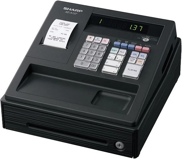 Sharp XE-A137 BK schwarz, Kassensystem