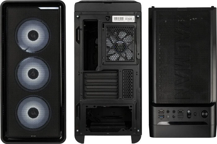 Zalman M3 Plus, schwarz, Glasfenster