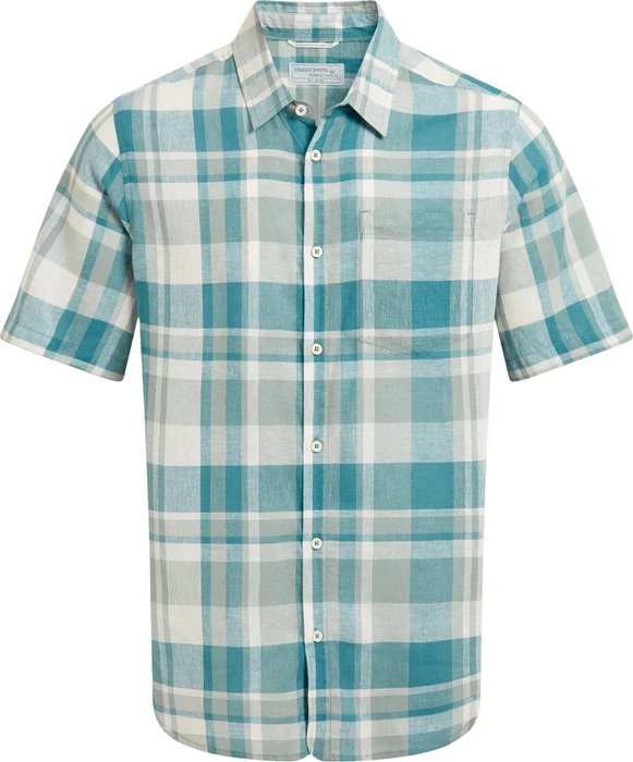 Craghoppers Argino Hemd kurzarm tranquil blue check (Herren) (CMS723-1GD)