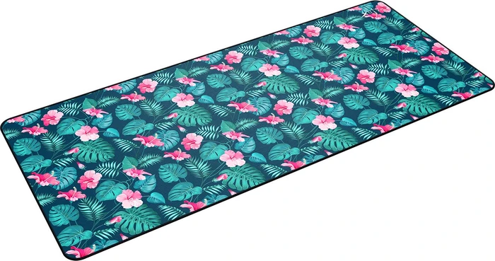 Cherry Xtrfy GP5 Tropical XL Gaming Mauspad, 920x400mm, Flower-Motiv rosa/grün
