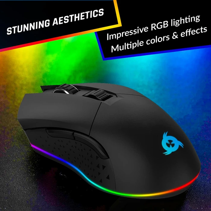 Klim Blaze Rechargeable Wireless Gaming Mouse schwarz, USB