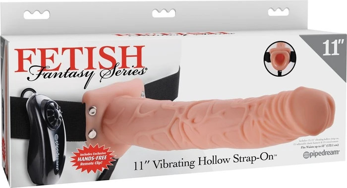 Pipedream Fetish Fantasy Series 11 Vibrating Hollow Strap-On flesh