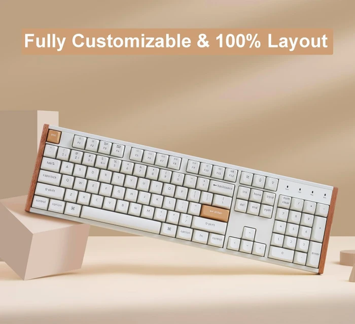 Keychron K10 HE Wireless, Special Edition White, LEDs RGB, Gateron 2.0 Magnetic Nebula, USB/Bluetooth, US