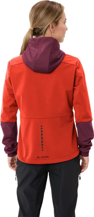 Vaude Qimsa Hooded Softshell Fahrradjacke glowing red (Damen)