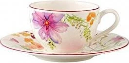 Villeroy & Boch Mariefleur Basic Kaffeetasse mit Untertasse, 2-tlg.