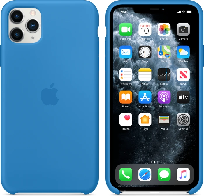 Apple Silikon Case für iPhone 11 Pro Max surfblau