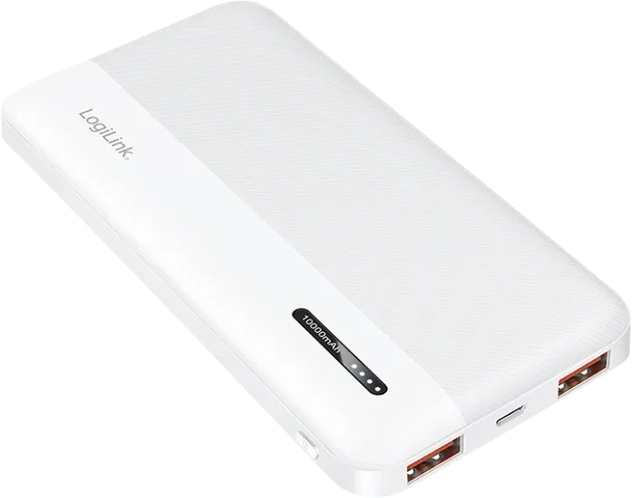 LogiLink Powerbank 10000mAh PD 20W 2x USB-A + USB-C weiß