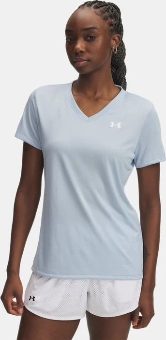 Under Armour Tech V Funktionsshirt kurzarm blue calm/white (Damen)