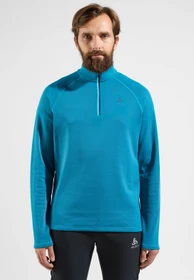 Odlo Besso Midlayer Half Zip Funktionsshirt langarm saxony blue (Herren)