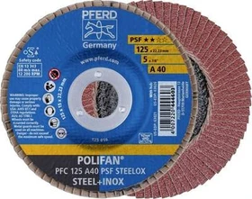 Pferd PFC 125 A 40 PSF STEELOX POLIFAN Fächerschleifscheibe K40, 125x22.23mm, 10 Stück