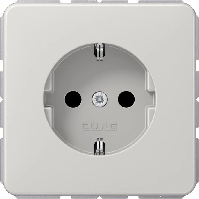 Jung Serie CD SCHUKO Steckdose Duroplast 16A 250V, lichtgrau