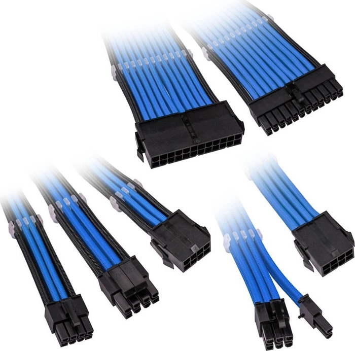 Kolink Core Adept Braided Cable Extension Kit, Blue