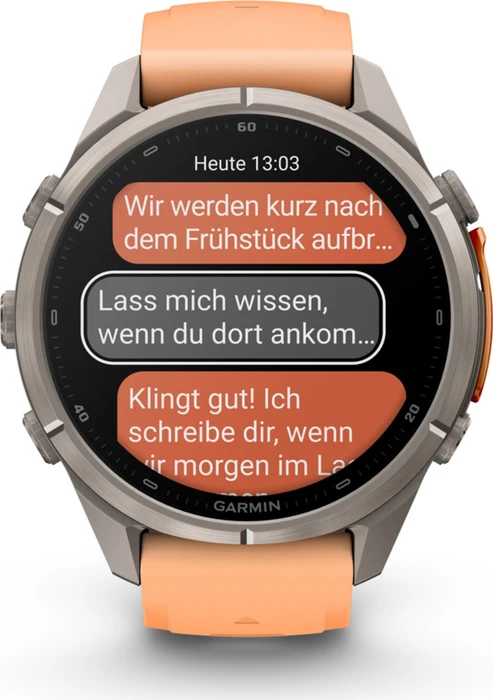 Garmin Fenix 9 Pro inReach 43mm titanium/shell pink-autumn orange