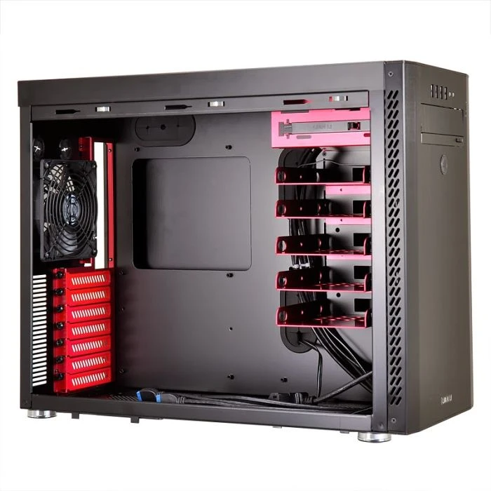 Lian Li PC-A51WRX schwarz/rot, Acrylfenster