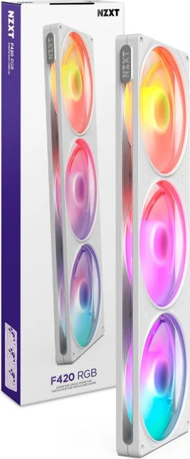 NZXT F420 RGB, weiß, 3x 140mm