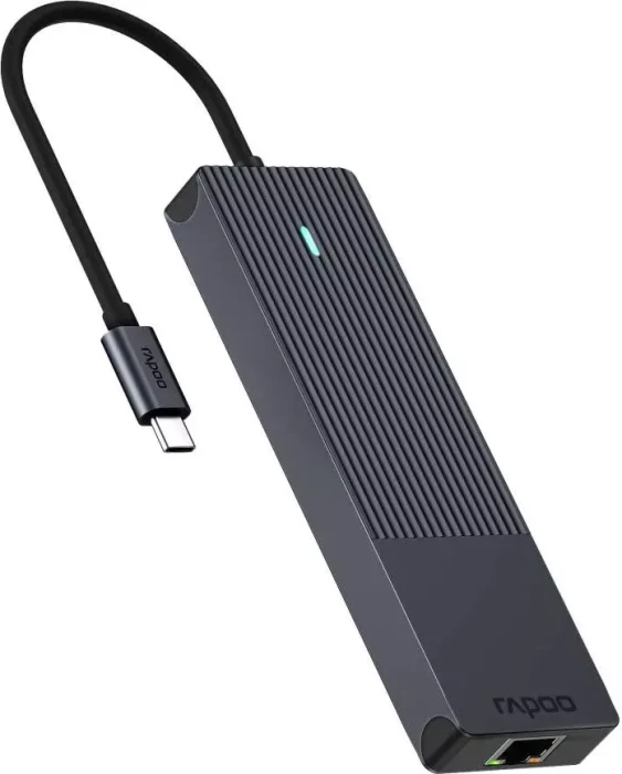 Rapoo UCM-2002 6-in-1 Multiport Adapter, 1x USB-C 3.0 [Stecker]
