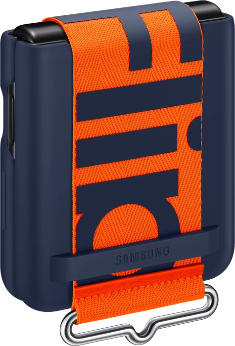Samsung Silicone Cover with Strap für Galaxy Z Flip 3 navy
