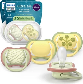 Philips Avent SCF349/55 Ultra Air Beruhigungsschnuller, 18+M, Silikon, 4 Stück