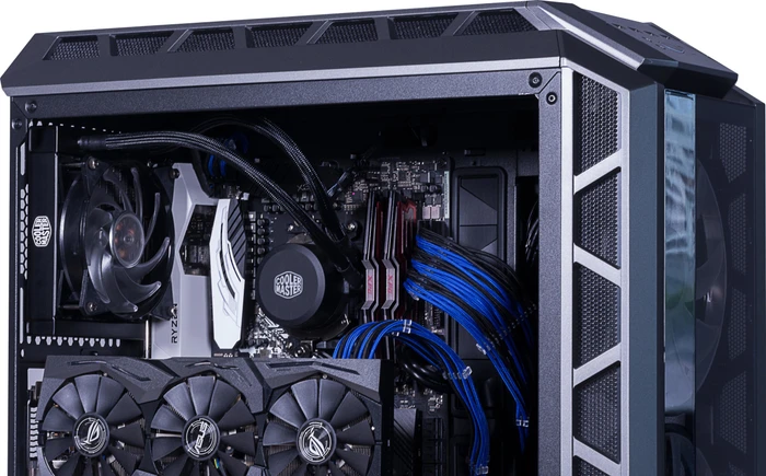 Cooler Master Sleeved Extension Cable Kit, 30cm, schwarz/blau